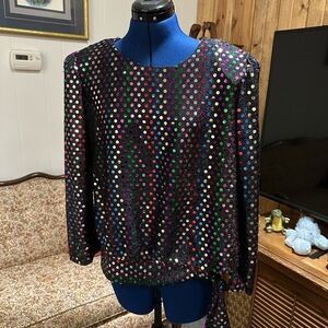Vintage Another Thyme Sequin Long Sleeve Top